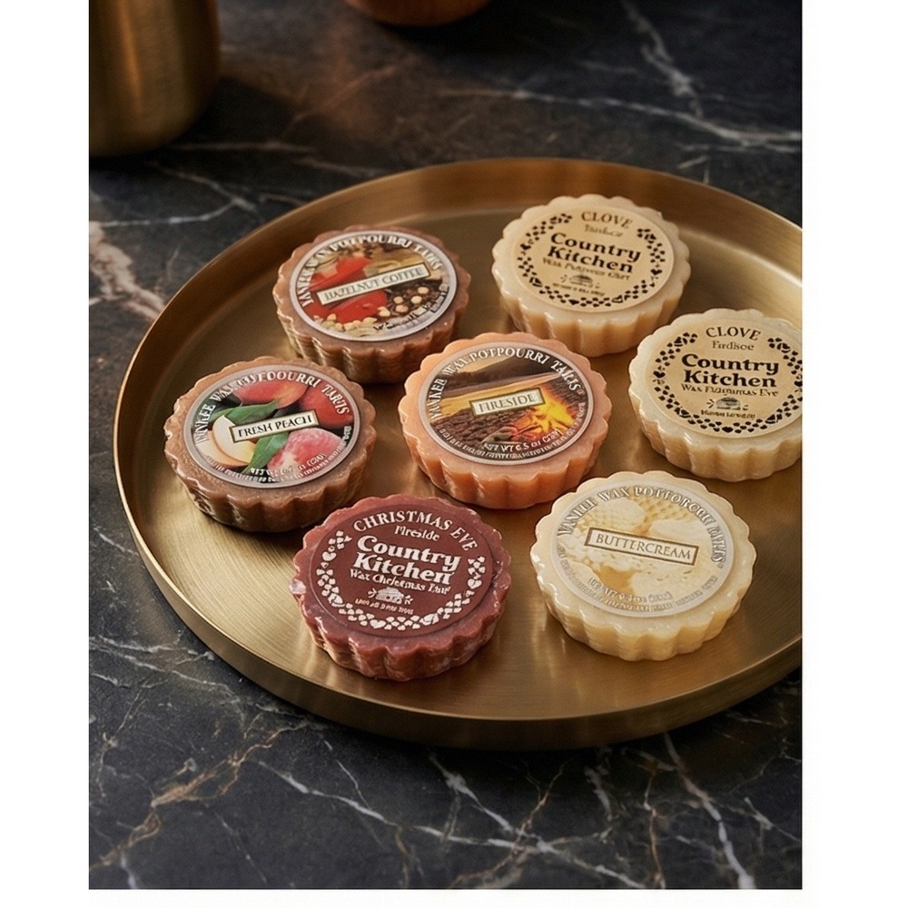 Yankee Candle Vintage 7 Wax Potpourri Tarts and 1 Sampler Votive Lot of 8 Scents